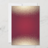 Invitation Gold Tiara Confetti Bourgogne Sweet 16 Party (Dos)
