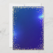 Invitation Gold Tiara Diamonds Blue Quinceañera (Dos)