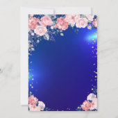 Invitation Gold Tiara Diamonds Rose Blue Graduation Party (Dos)