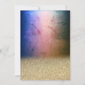 Invitation Gold Tiara Parties scintillant Bokeh Ombre couleur (Dos)