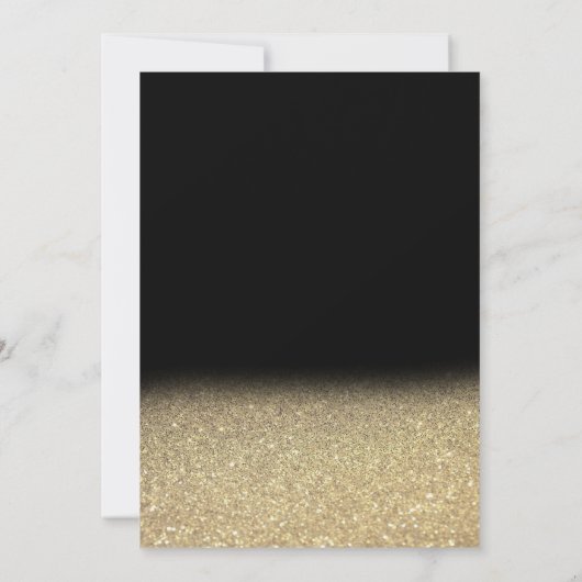 Invitation Gold Tiara Parties scintillant Bokeh Ombre Sweet 1 (Dos)