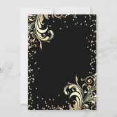 Invitation Gold Tiara Parties scintillant talons Diamants dou (Dos)
