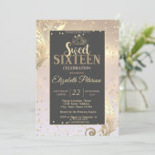 Invitation Gold Tiara Sweet Diamonds 16 Partie (Debout devant)