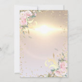 Invitation Gold Tiara Sweet Diamonds Fleurs 16 Parties (Dos)