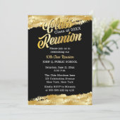 Invitation Gold Tone Classe Moderne Réunion (Debout devant)