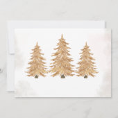 Invitation Gold Tree Oh What Fun Noël Anniversaire Photo (Dos)