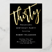 Invitation Gold trente ans (Recto)