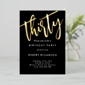 Invitation Gold trente ans (Debout devant)