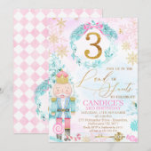 Invitation Gold Trois pays de sucreries Nutcracker Anniversai (Devant / Derrière)