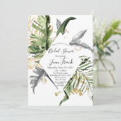 Invitation Gold Tropical Floral (Debout devant)