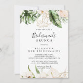 Invitation Gold Tropical Foliage Bridesservatrices Brunch Sho (Devant)