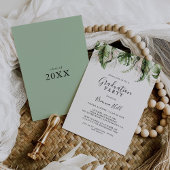 Invitation Gold Tropical Green Graduation Party
