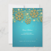 Invitation Gold Turquoise 30e anniversaire Date de sauvegarde (Dos)