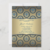 Invitation Gold Turquoise 50e anniversaire (Dos)