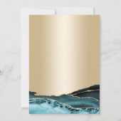 Invitation Gold Turquoise Agate 50e anniversaire (Dos)