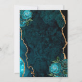 Invitation Gold Turquoise Agate 70e anniversaire (Dos)