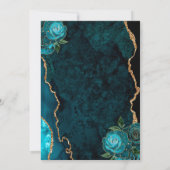 Invitation Gold Turquoise Agate Graduation Party (Dos)