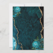Invitation Gold Turquoise Agate Graduation Party (Dos)