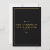 Invitation Gold Tuxedo Serez-Vous Mon Groomsman (Dos)