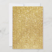 Invitation Gold Unicorn Aquarelle Florale fête d'anniversaire (Dos)