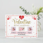 Invitation Gold Valentine Mini Sessions Photographie (Debout devant)