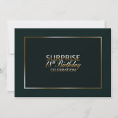 Invitation Gold Vert sophistiqué 18e anniversaire surprenant (Dos)