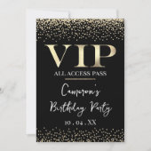 Invitation Gold VIP sur Black Event ou Party (Devant)