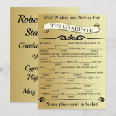 Invitation Gold Well Wives and Advice for the Graduate (Devant / Derrière)