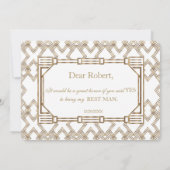Invitation Gold & White Great Gatsby VOUS SEREZ MON MEILLEUR (Dos)