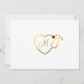 Invitation Gold White Modern Nursing School Graduation Party (Dos)