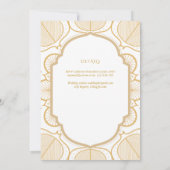 Invitation Gold White Ornate catholique Mariage de messe (Dos)