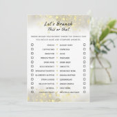 Invitation Gold White This or That Brunch Party Game (Debout devant)