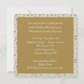 Invitation Gold White Vines Romantique 50e anniversaire Maria (Dos)