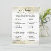 Invitation Gold White What's In Your Phone Brunch Party Jeu (Debout devant)
