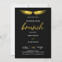Gold Wings, Black Post Mariage Brunch