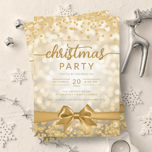 Invitation Gold Winter Glam Company Xmas Ribbon