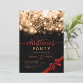 Invitation Gold Winter Sparkling Company Xmas Party (Debout devant)