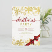 Invitation Gold Winter Wonder Company Noël (Debout devant)