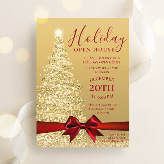 Invitation Gold Xmas Noël