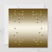 Invitation Golden 50e anniversaire Mariage Confetti Gold (Dos)