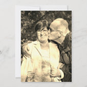 Invitation Golden 50th Mariage Anniversary Photo Gold (Dos)