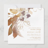 Invitation Golden Automne Mariage Berries ID655 (Devant)