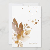 Invitation Golden Automne Splash Mariage ID655 (Dos)