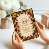 Invitation Golden Automne Thanksgiving Celebration