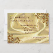 Invitation Golden Baroque Masquerade (Dos)