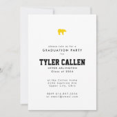 Invitation Golden Bear Varsity Text-only Grad Party (Devant)