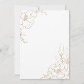 Invitation Golden Blossoms Floral Mariage Design (Dos)