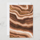 Invitation Golden Brown Faux Agate Bold 21e anniversaire (Dos)