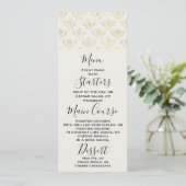 Invitation Golden Bumble Bee avec un Motif de la Couronne (Debout devant)