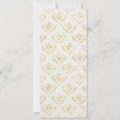 Invitation Golden Bumble Bee avec un Motif de la Couronne (Dos)